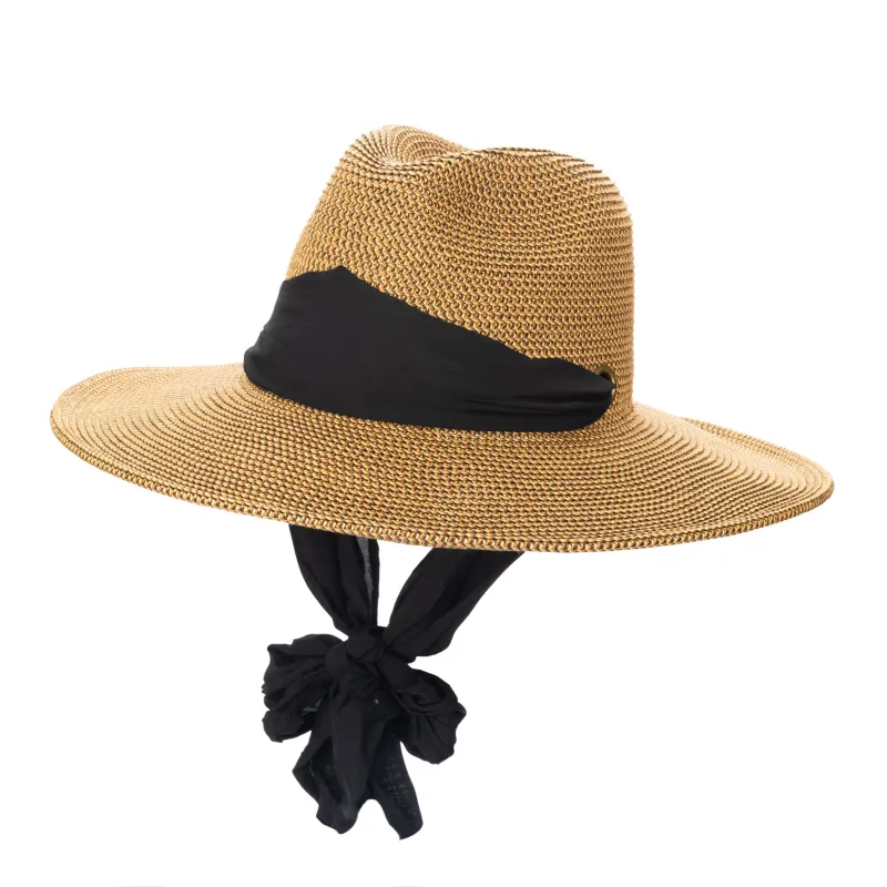 Women's Ultrabraid Fedora With Facial Scarf Wrap made by San Diego Hat Company