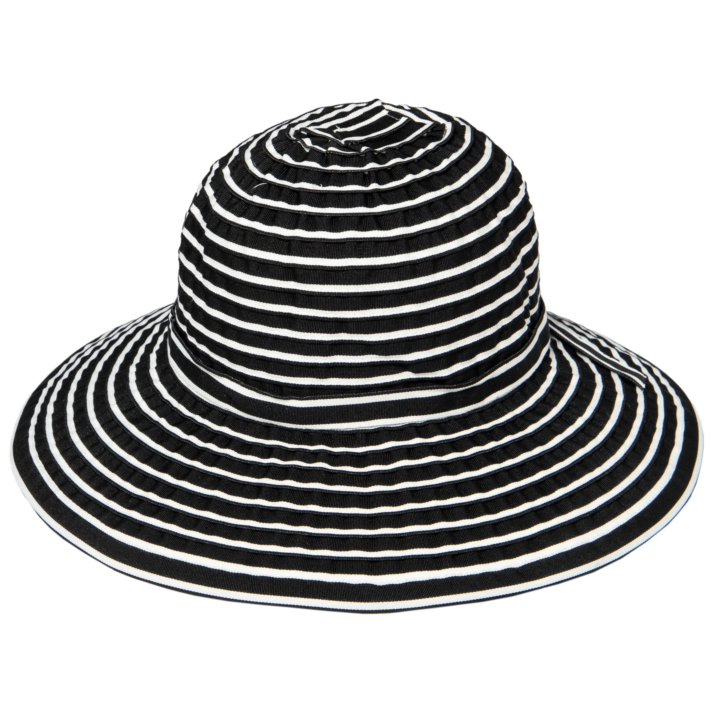 Women's Striped Sun Brim w/ Ribbon (RBM207) sold by San Diego Hat Company