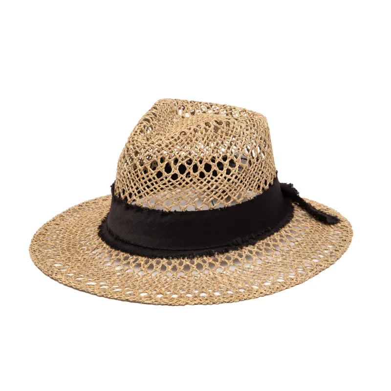 By The Sea Open Weave Fedora made by San Diego Hat Company