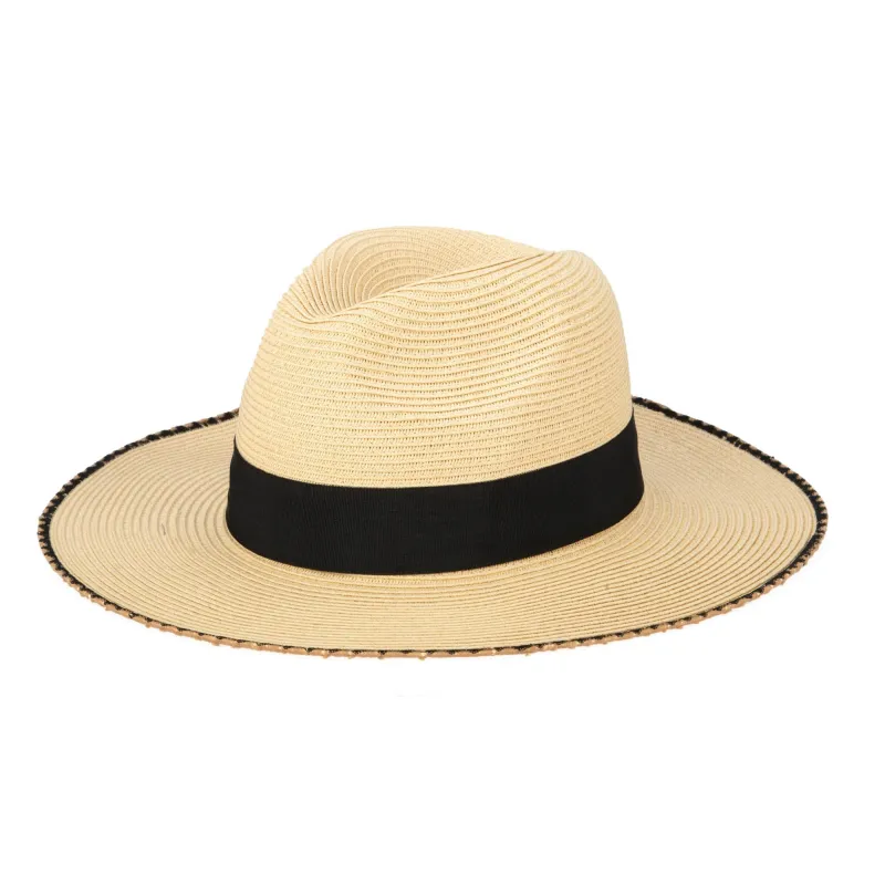 Desert Oasis - Ultrabraid Fedora with Embroidered Edge made by San Diego Hat Company