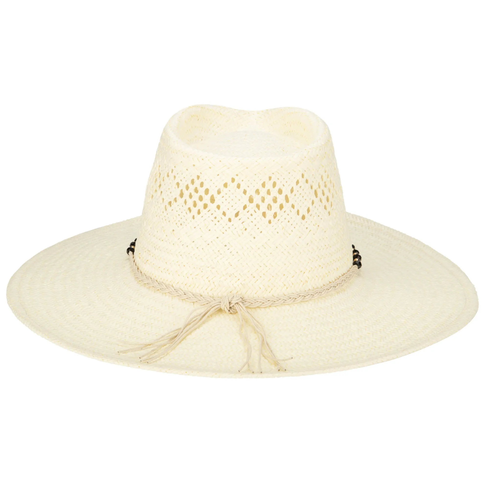 Anytime - Woven Paper Fedora With Beaded Band sold by San Diego Hat Company product image thumbnail 3