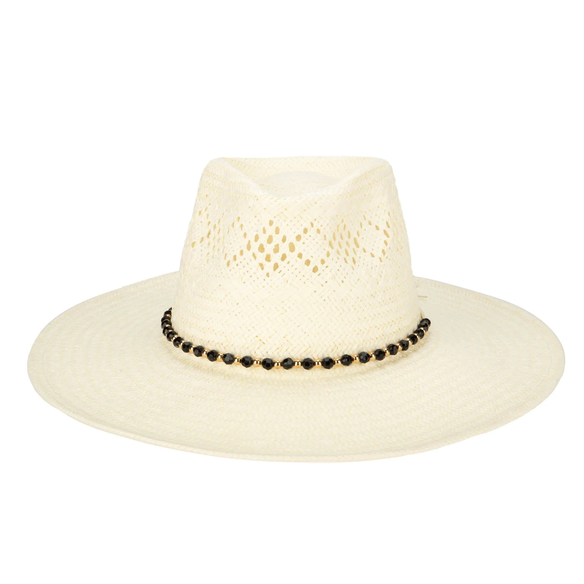 Anytime - Woven Paper Fedora With Beaded Band sold by San Diego Hat Company product image thumbnail 2