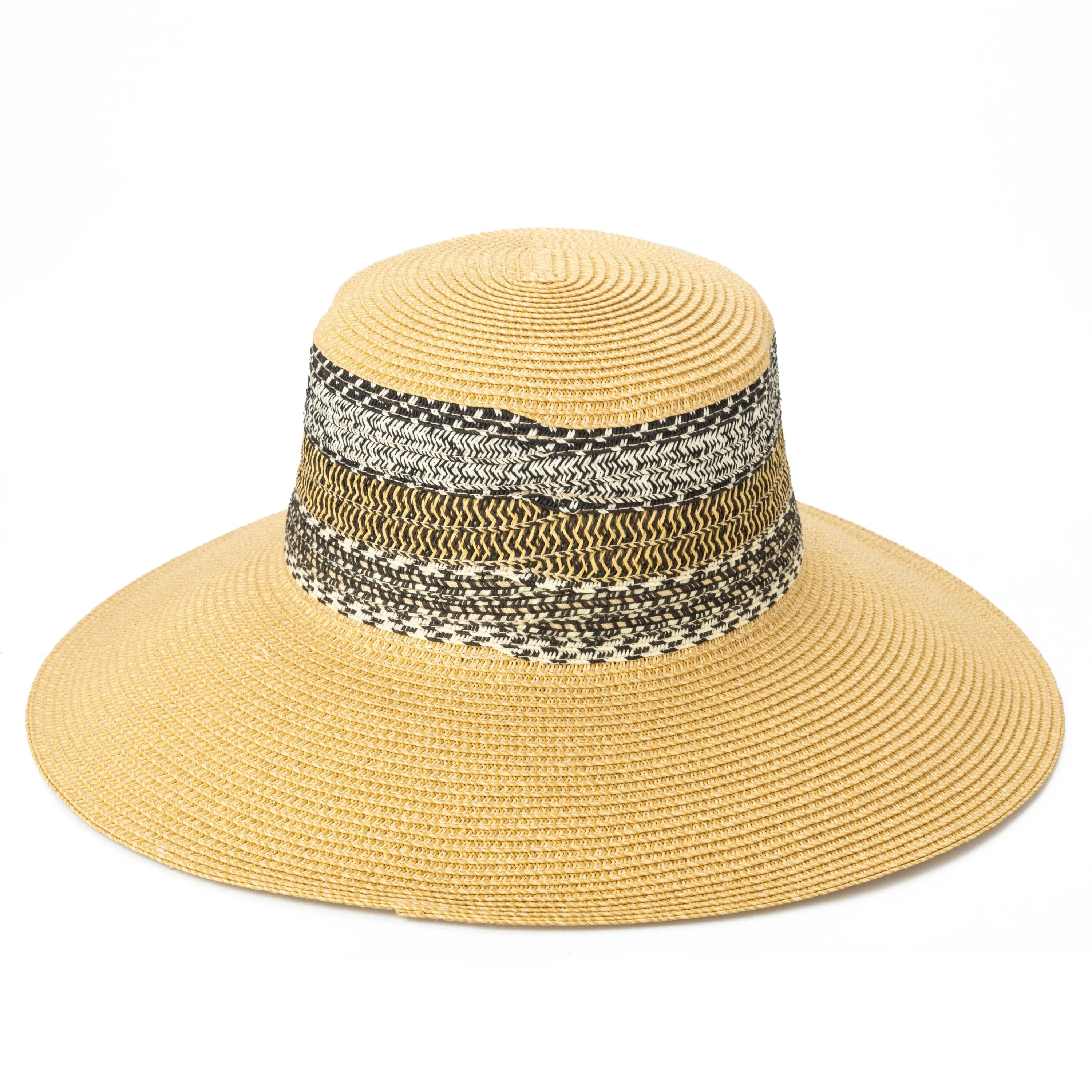 Women's Multi Stripe Crown Sun Hat sold by San Diego Hat Company product image thumbnail 3