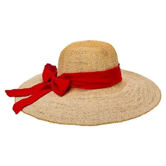 Women's Woven Paper Floppy w/ Scarf Bow Trim (PBL3096) sold by San Diego Hat Company product image thumbnail 2