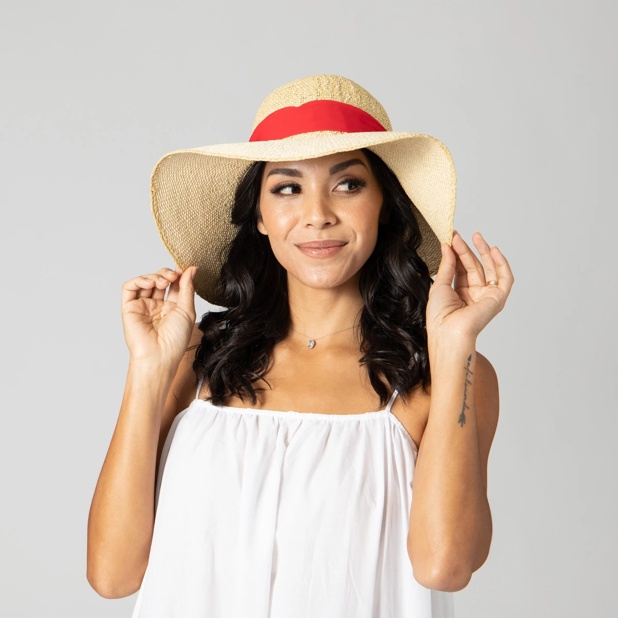 Women's Woven Paper Floppy w/ Scarf Bow Trim (PBL3096) sold by San Diego Hat Company product image thumbnail 3