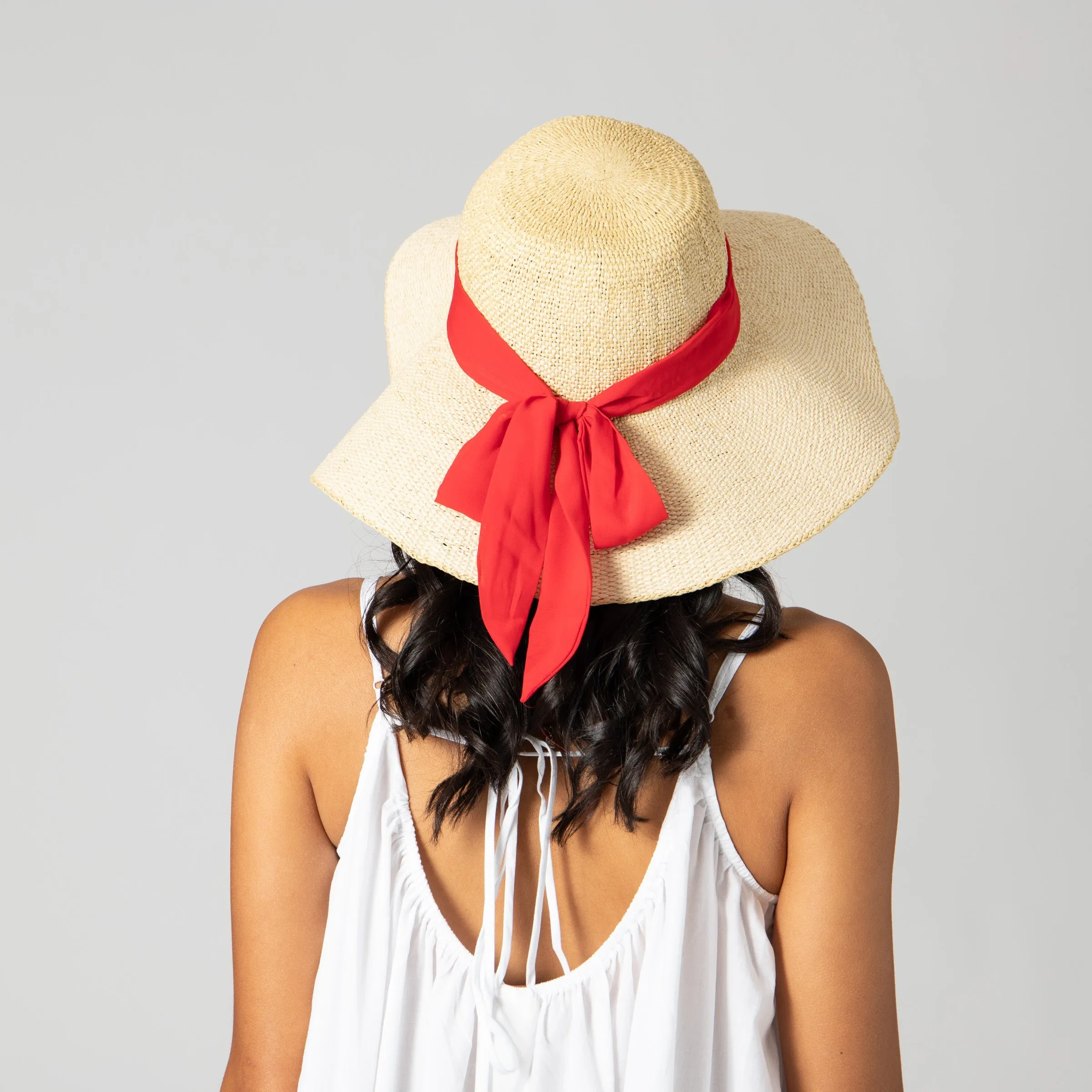 Women's Woven Paper Floppy w/ Scarf Bow Trim (PBL3096) sold by San Diego Hat Company product image thumbnail 4
