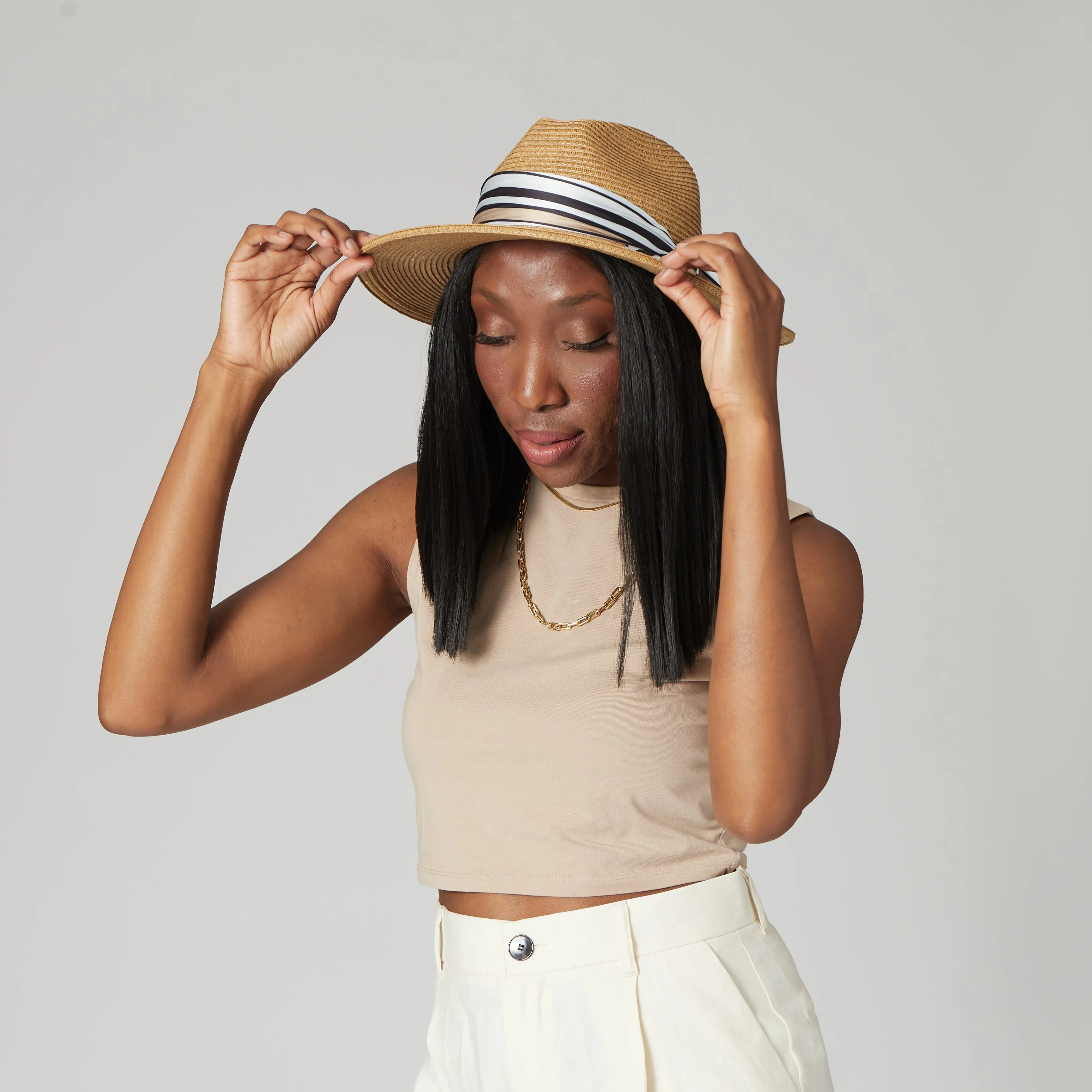 Women's Ultrabraid Fedora Removable Silky Scarf sold by San Diego Hat Company product image thumbnail 2