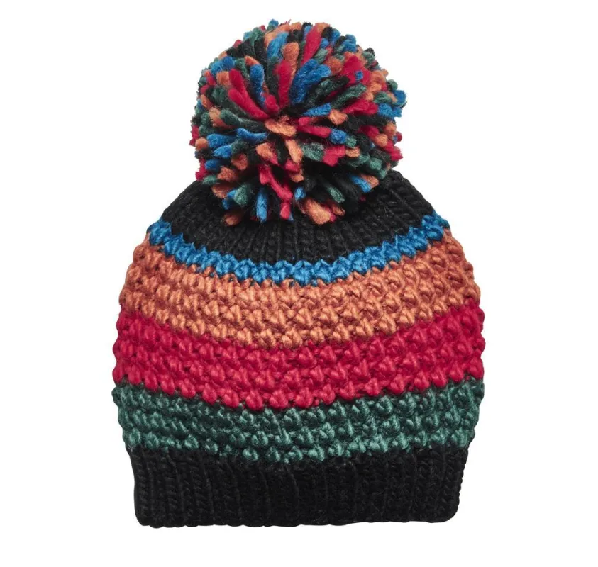 Women's Striped Beanie w/ Pom (KNH5001) made by San Diego Hat Company