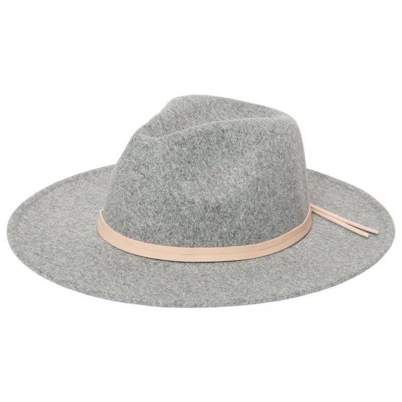 Women's Faux Felt Fedora with Leather Band sold by San Diego Hat Company