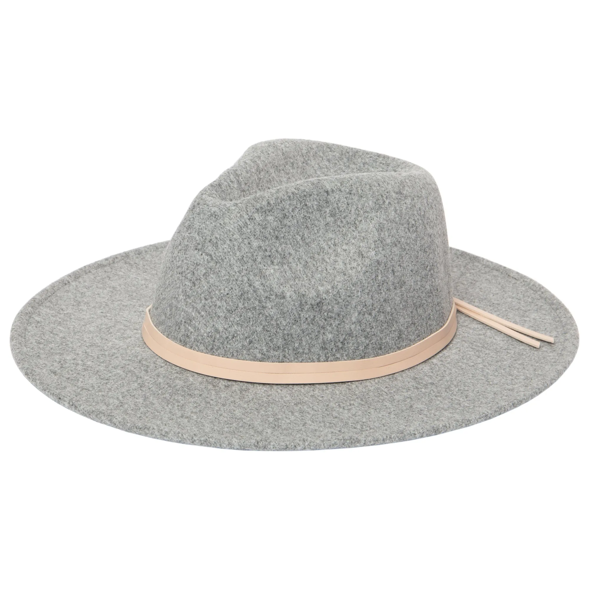 Women's Faux Felt Fedora with Leather Band sold by San Diego Hat Company