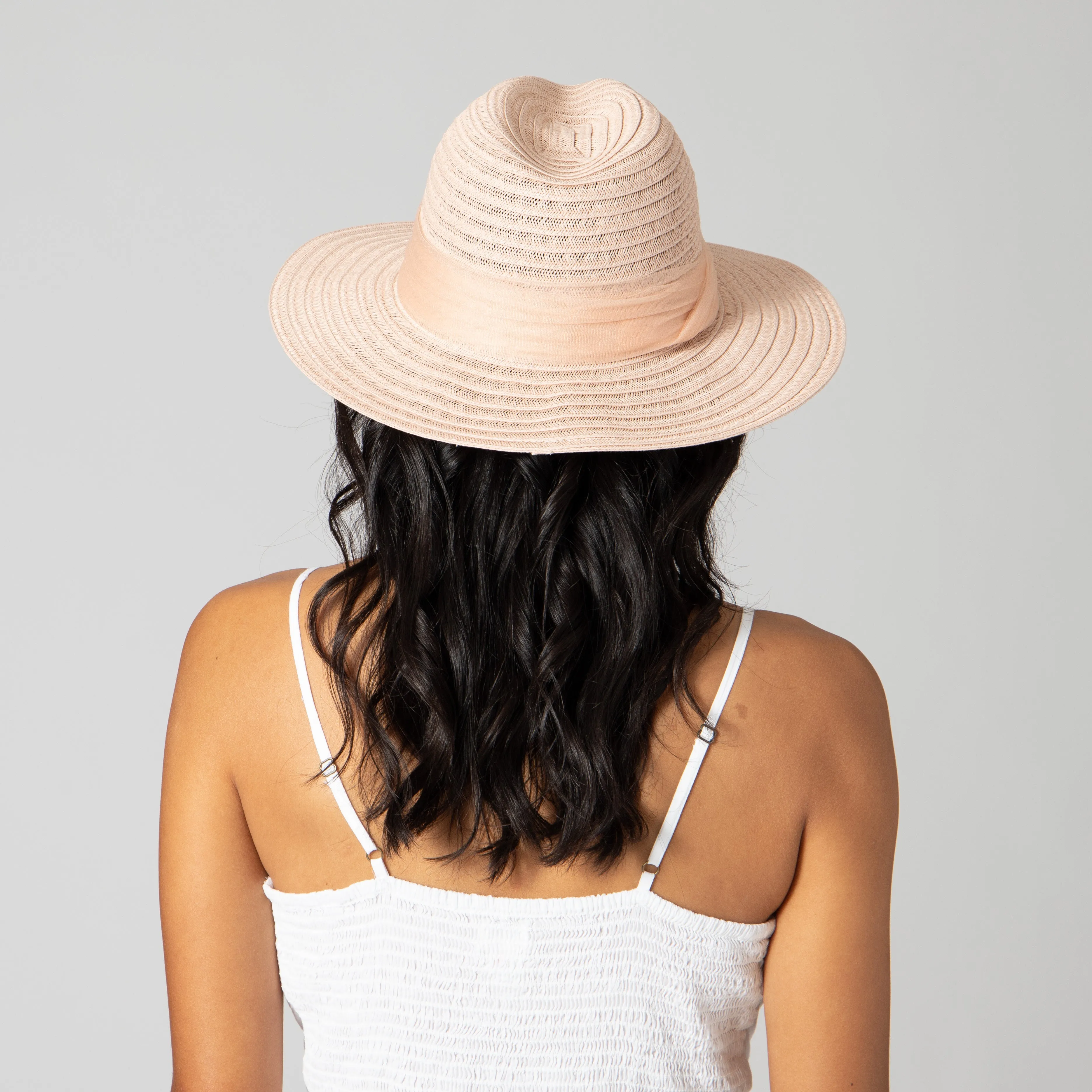 Women's Organza Band Fedora sold by San Diego Hat Company product image thumbnail 5