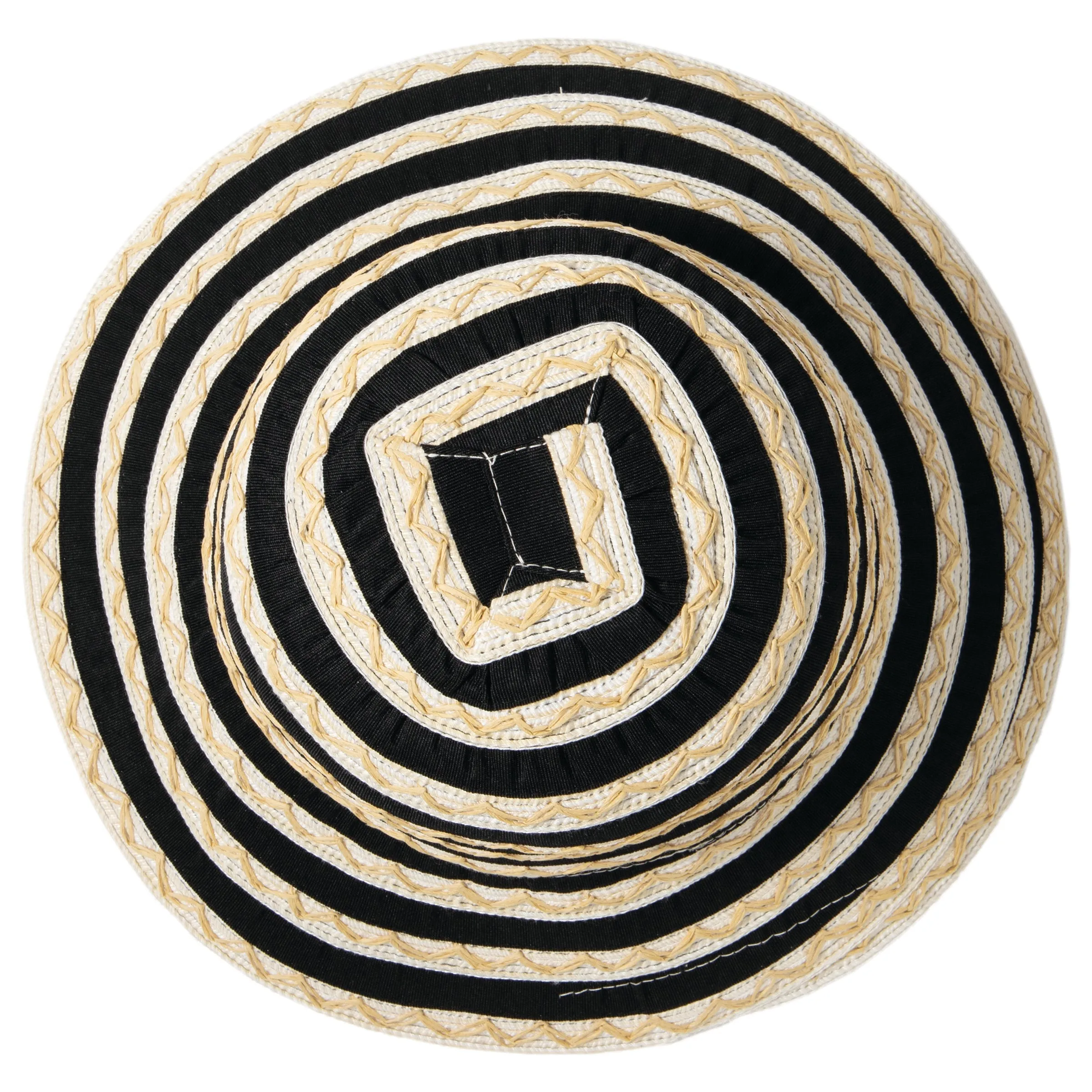 Women's Ribbon Sun Hat With Mixed Zig Zag Straw sold by San Diego Hat Company product image thumbnail 5