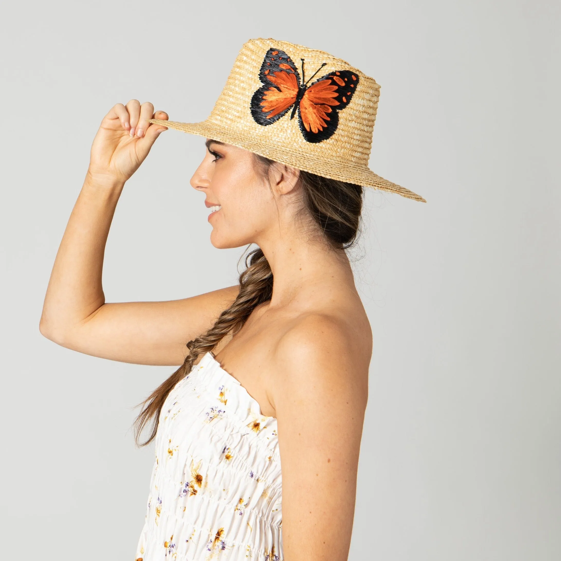 Women's Wheat Straw Palm Fedora sold by San Diego Hat Company product image thumbnail 4