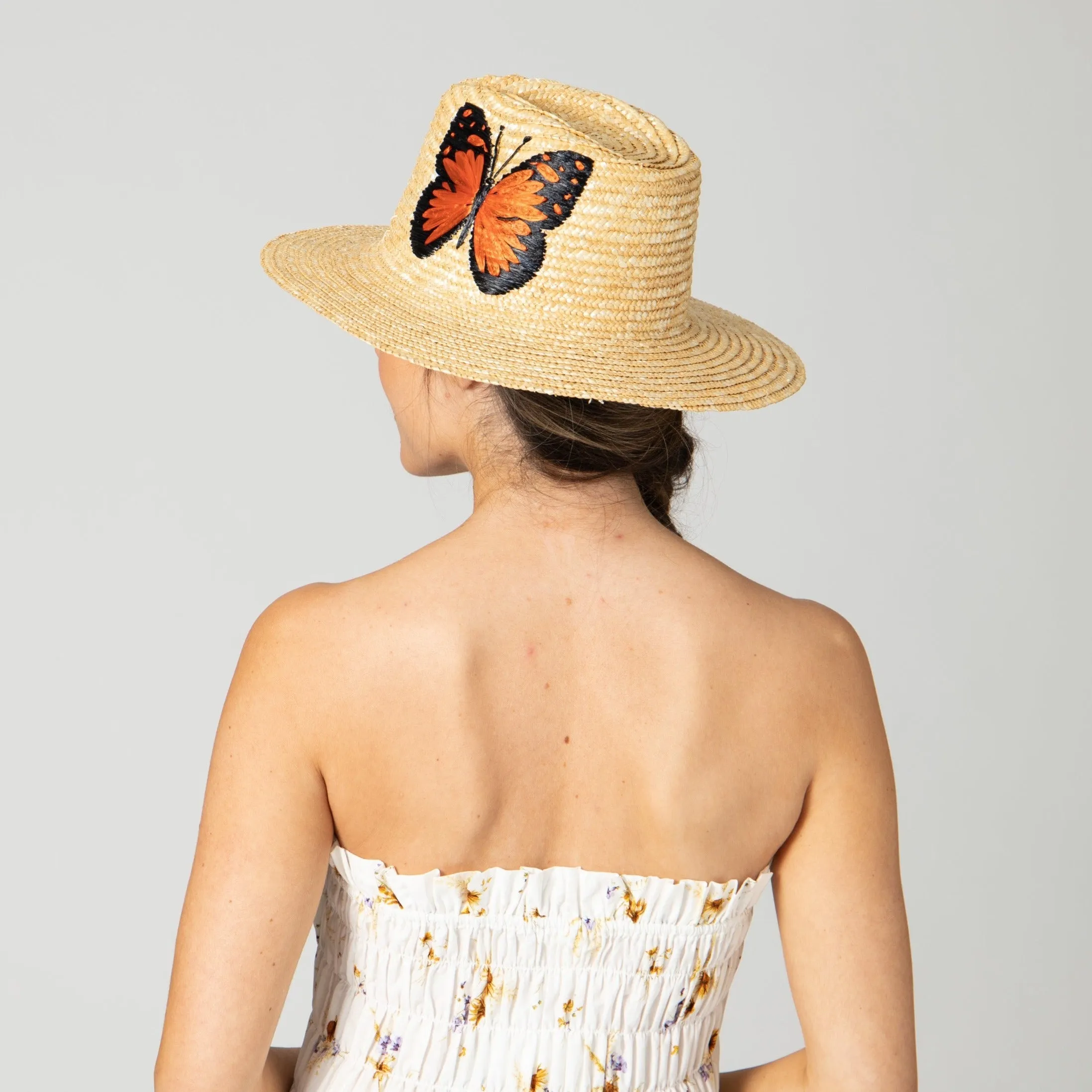 Women's Wheat Straw Palm Fedora sold by San Diego Hat Company product image thumbnail 3