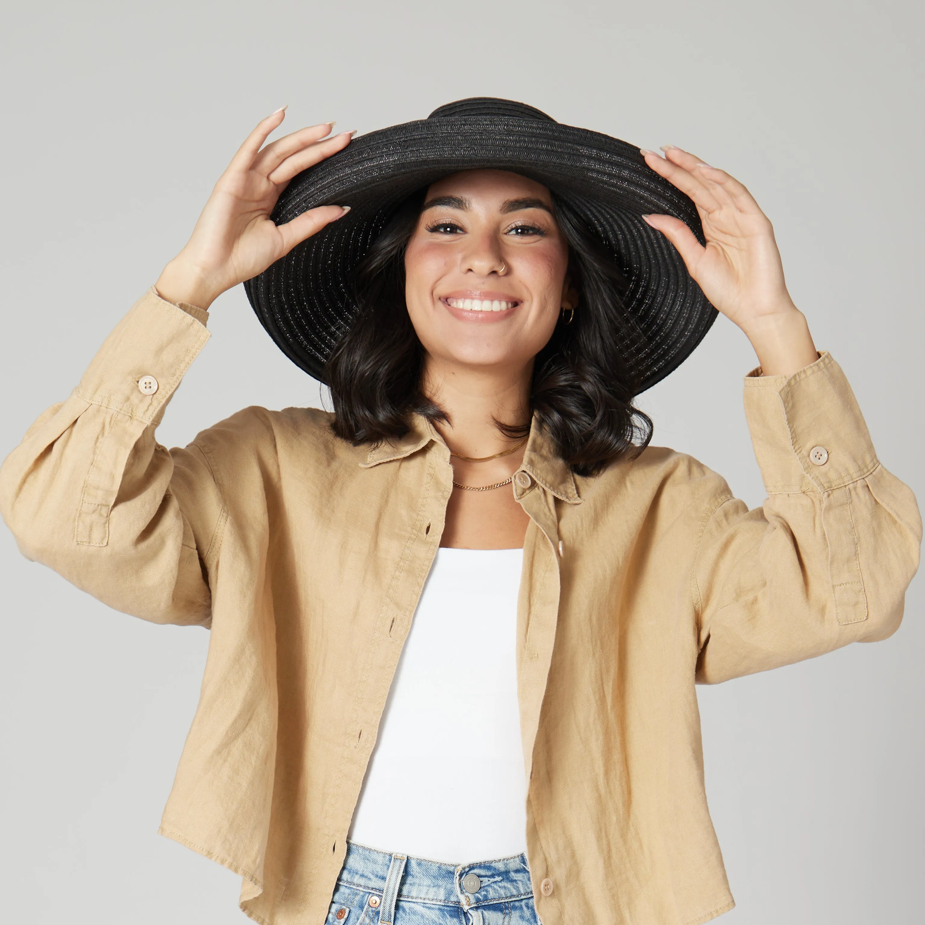 Women's Paperbraid Turn Up Sun Brim sold by San Diego Hat Company product image thumbnail 4