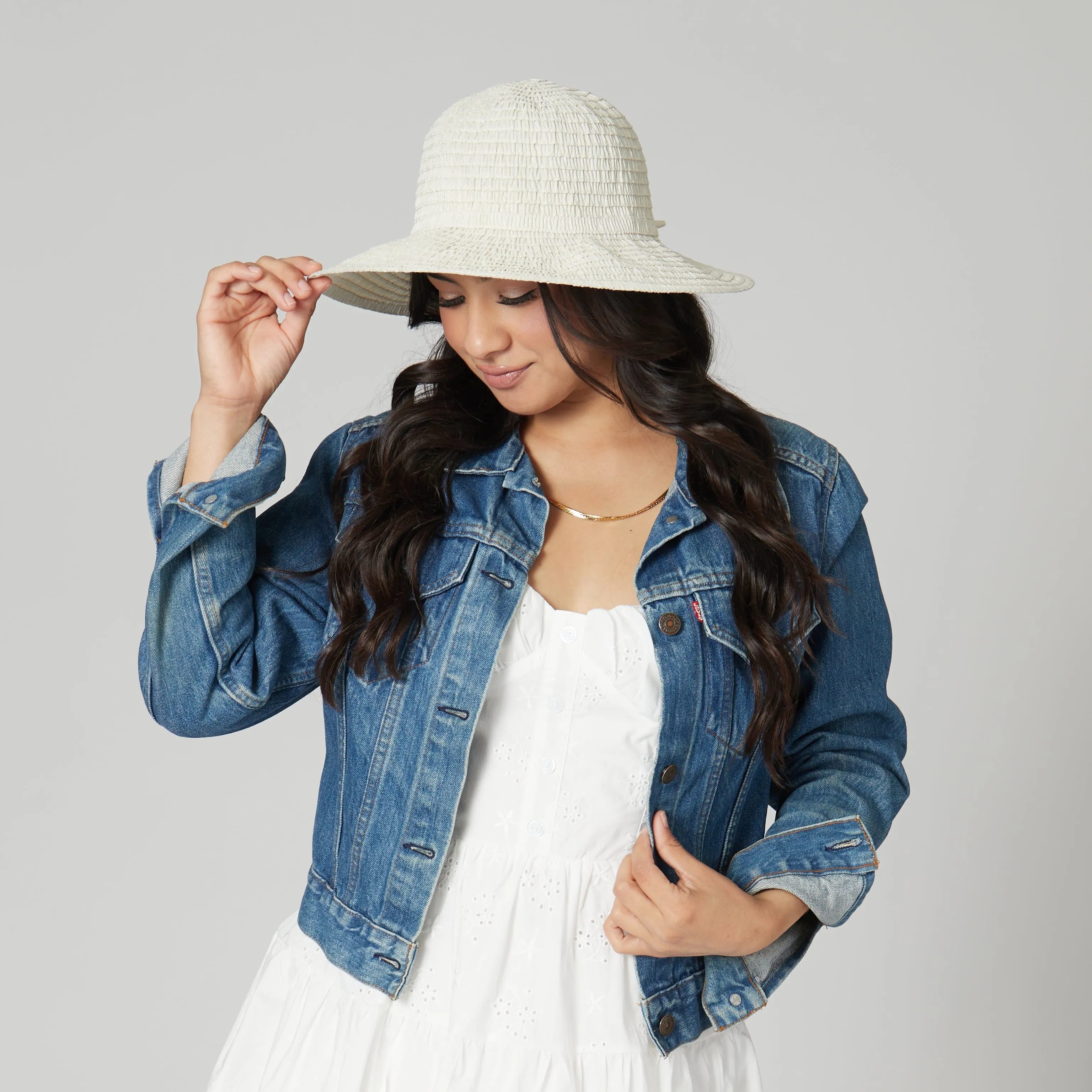 Women's Shimmery Ribbon Sun Hat sold by San Diego Hat Company product image thumbnail 5