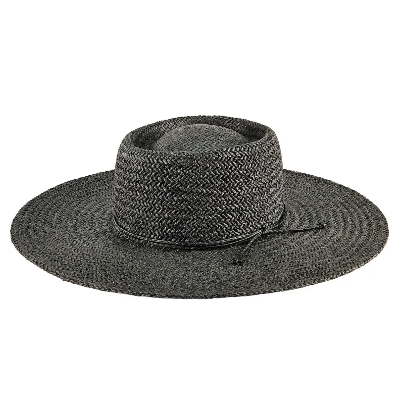 Women's Woven Paper Boater w/ Braided Band sold by San Diego Hat Company