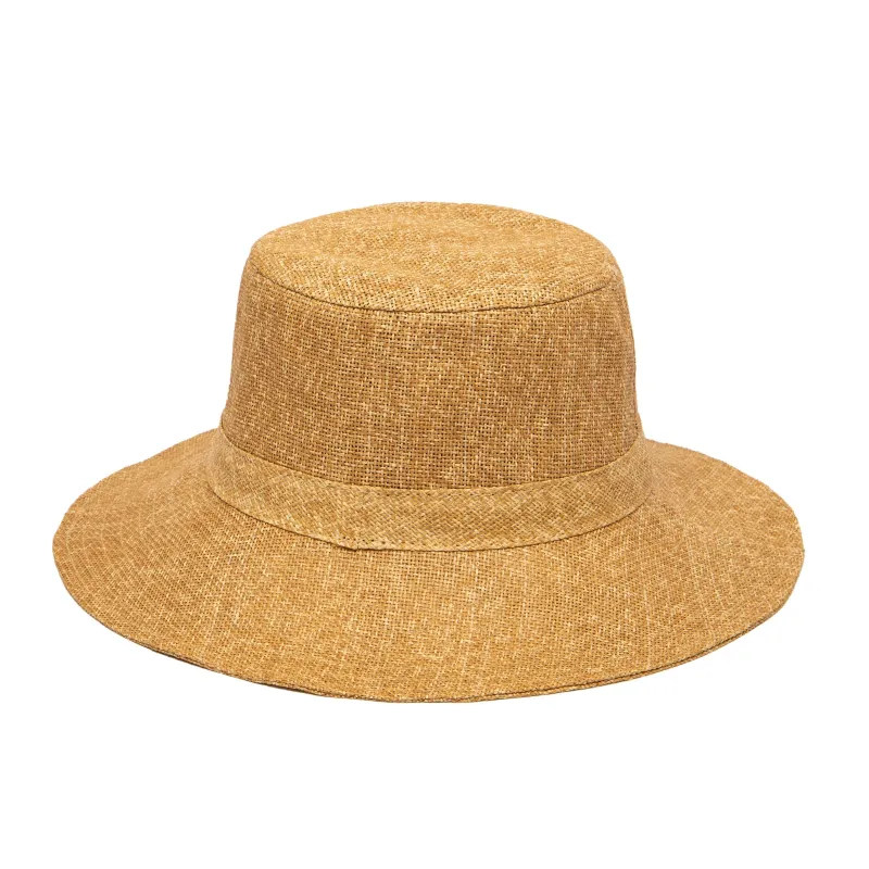 Women's Cut & Sew Wide Brim Woven Paper Bucket Hat sold by San Diego Hat Company