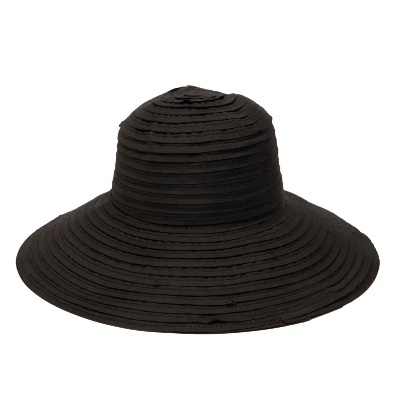 Women's Raw Edge Ribbon Sun Hat made by San Diego Hat Company