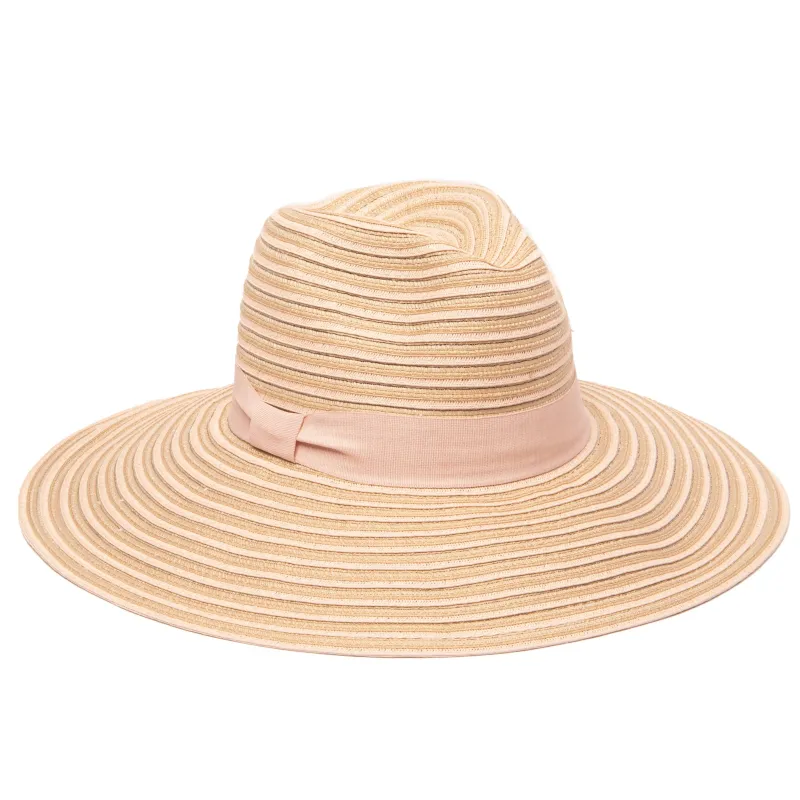 Women's Mixed Braid Pinched Knot Trim Fedora sold by San Diego Hat Company