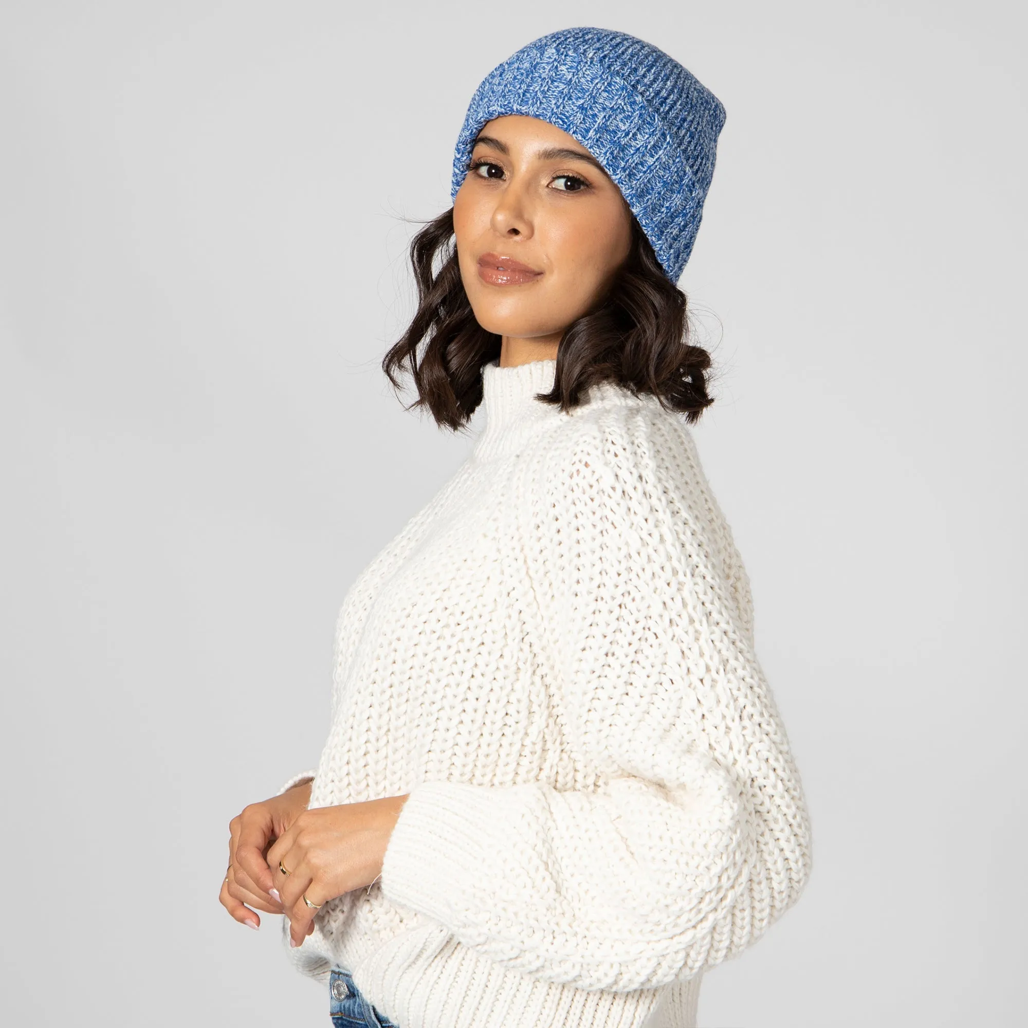 Women's Marled Knit Cuff Beanie sold by San Diego Hat Company product image thumbnail 2