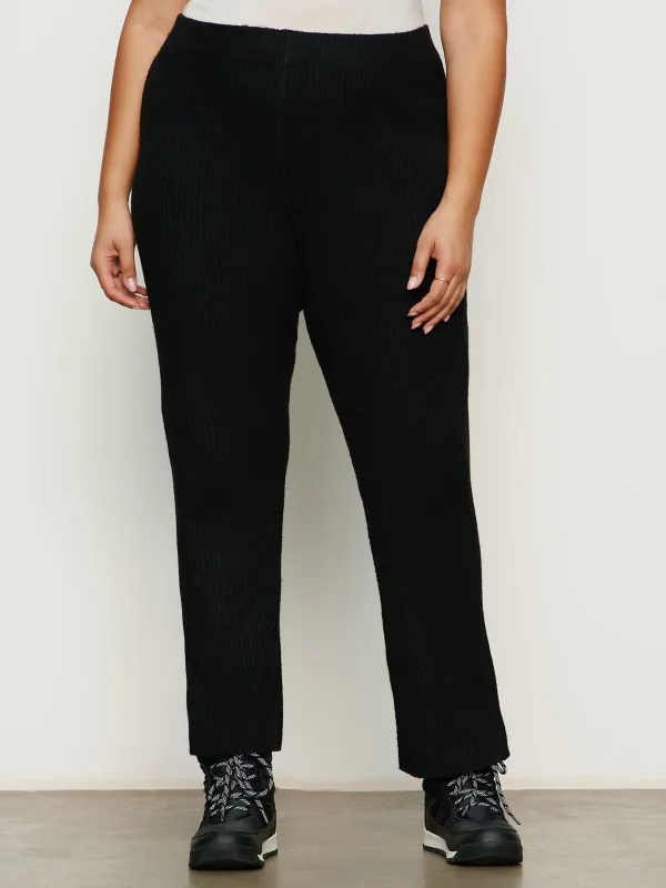 So Soft Ribbed Sweater Legging Black Extended Sizing sold by Sanctuary