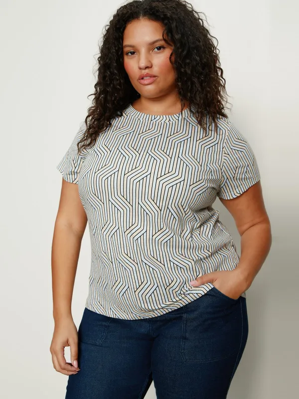 The Perfect Tee Arctic Wave Extended Sizing sold by Sanctuary