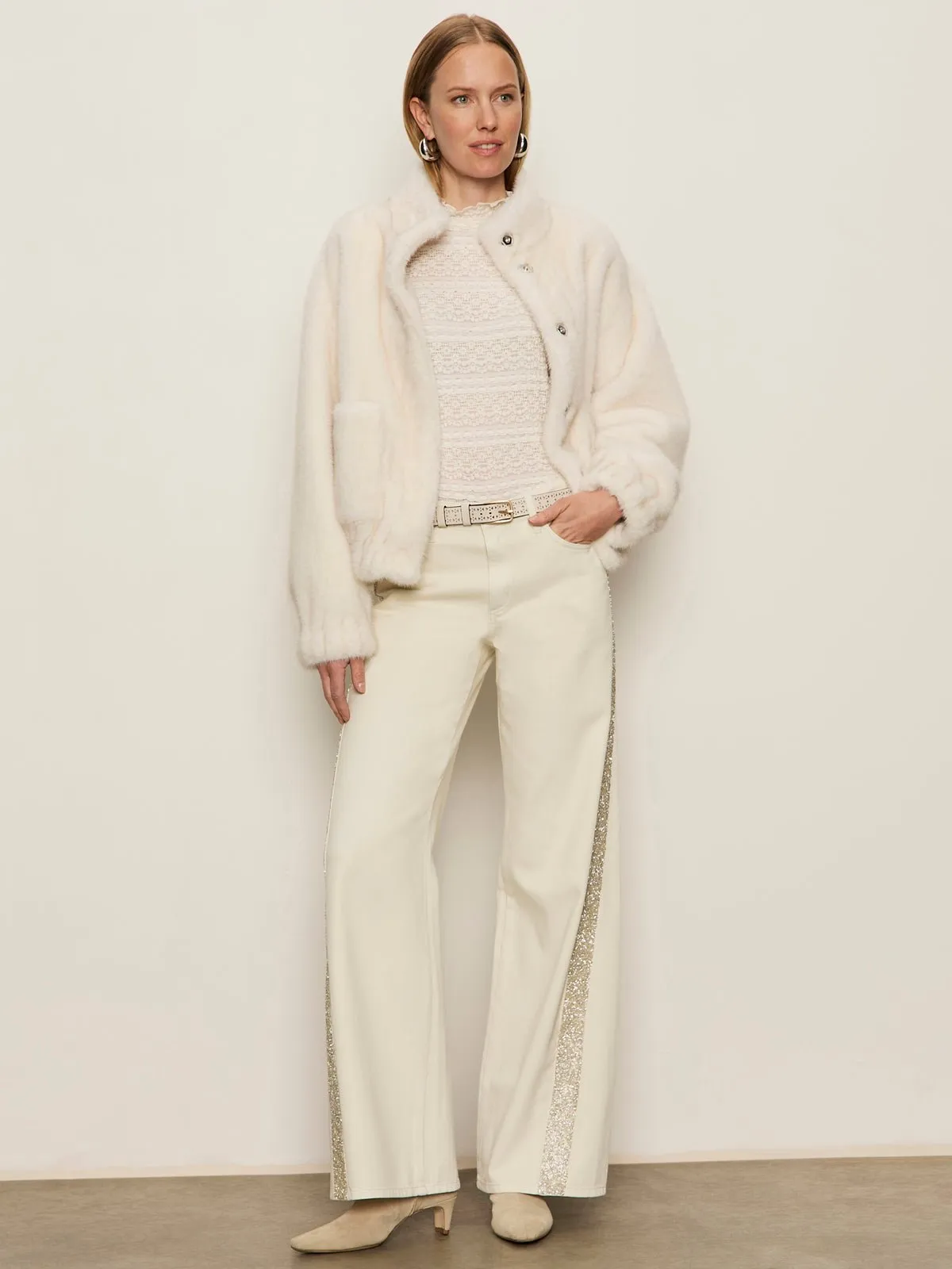 Coco Fur Jacket Almond Cream sold by Sanctuary product image thumbnail 5