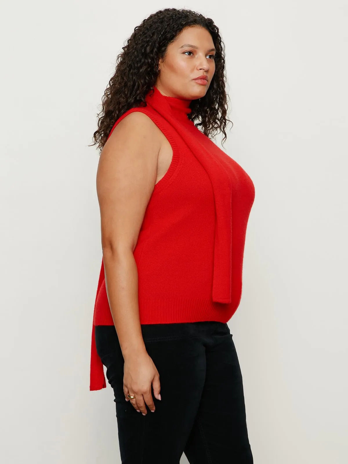 Scarf Sweater Shell Cherry Lacquer Extended Sizing sold by Sanctuary product image thumbnail 3