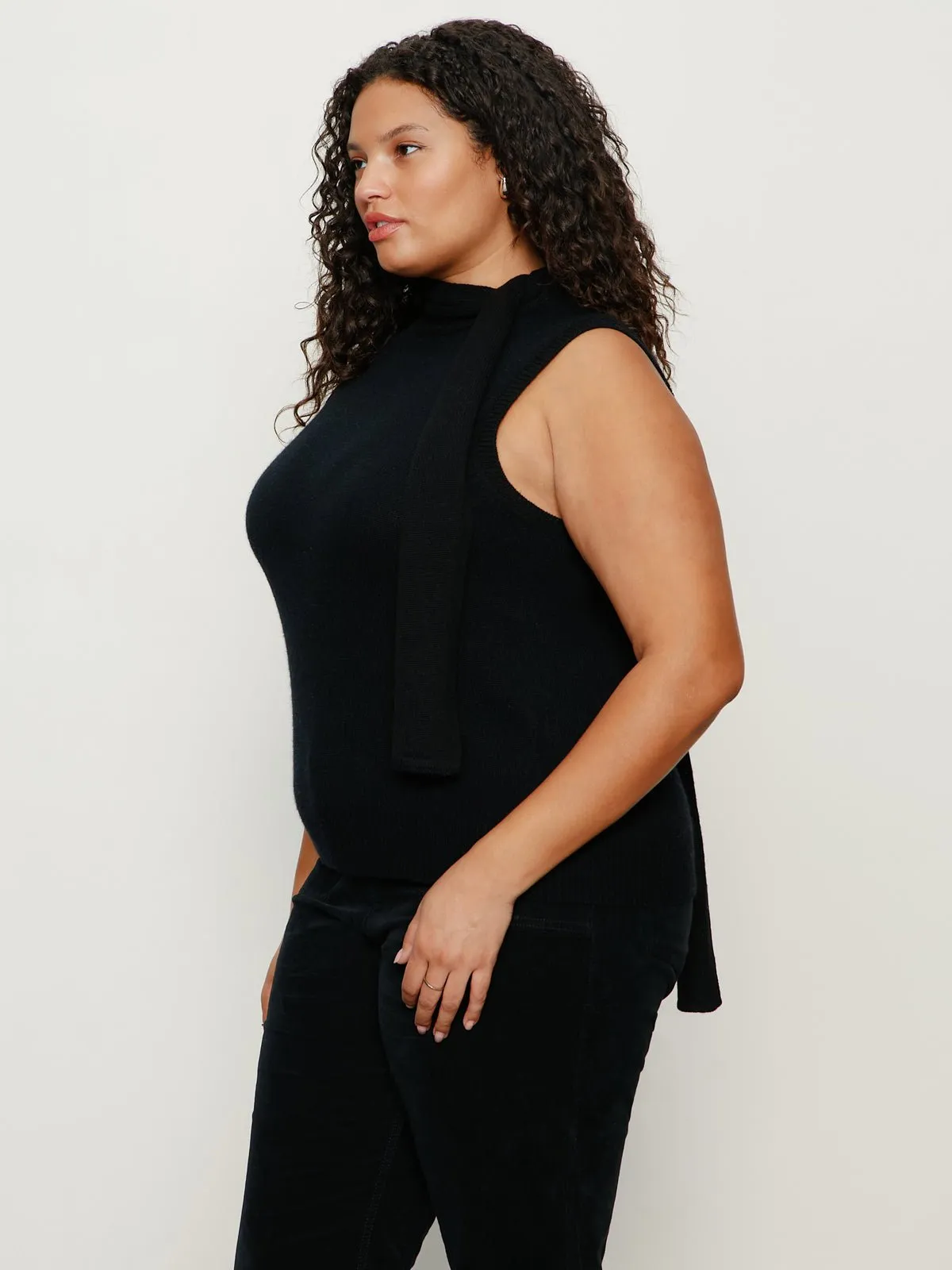 Scarf Sweater Shell Black Extended Sizing sold by Sanctuary product image thumbnail 5