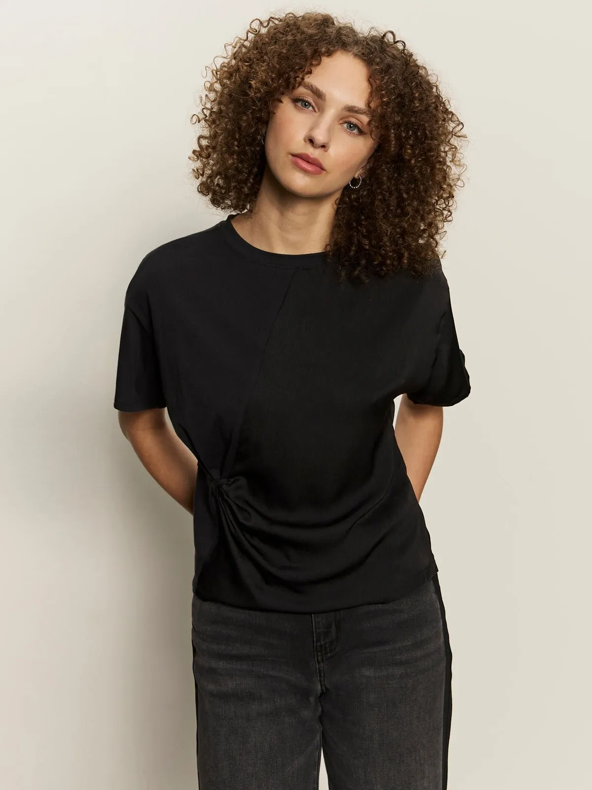 Satin Mix Tee Black sold by Sanctuary product image thumbnail 2