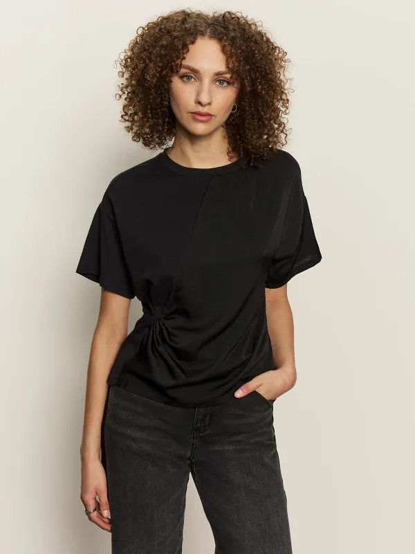 Satin Mix Tee Black made by Sanctuary