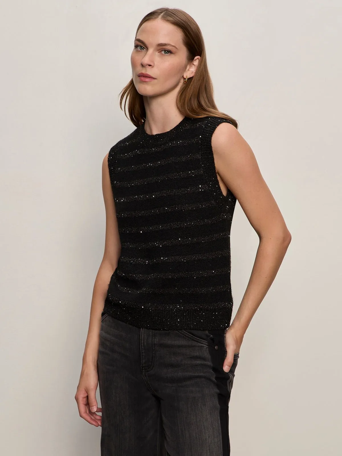 Shine Sweater Shell Black With Black Shine sold by Sanctuary product image thumbnail 5