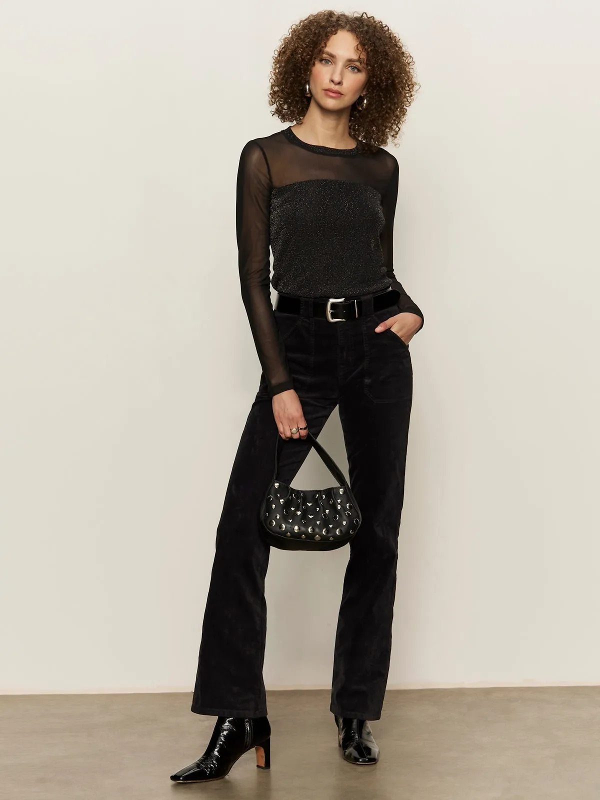 Sparkle Mesh Crew Tee Black sold by Sanctuary product image thumbnail 5