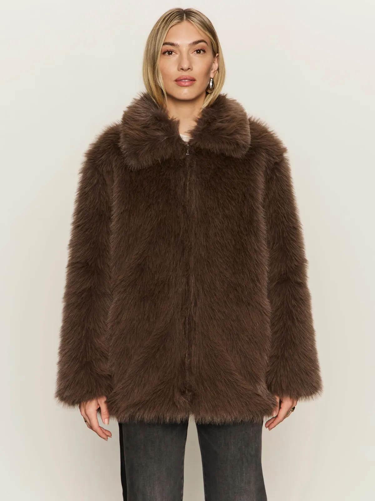 Carmen Fur Coat Morel sold by Sanctuary product image thumbnail 2