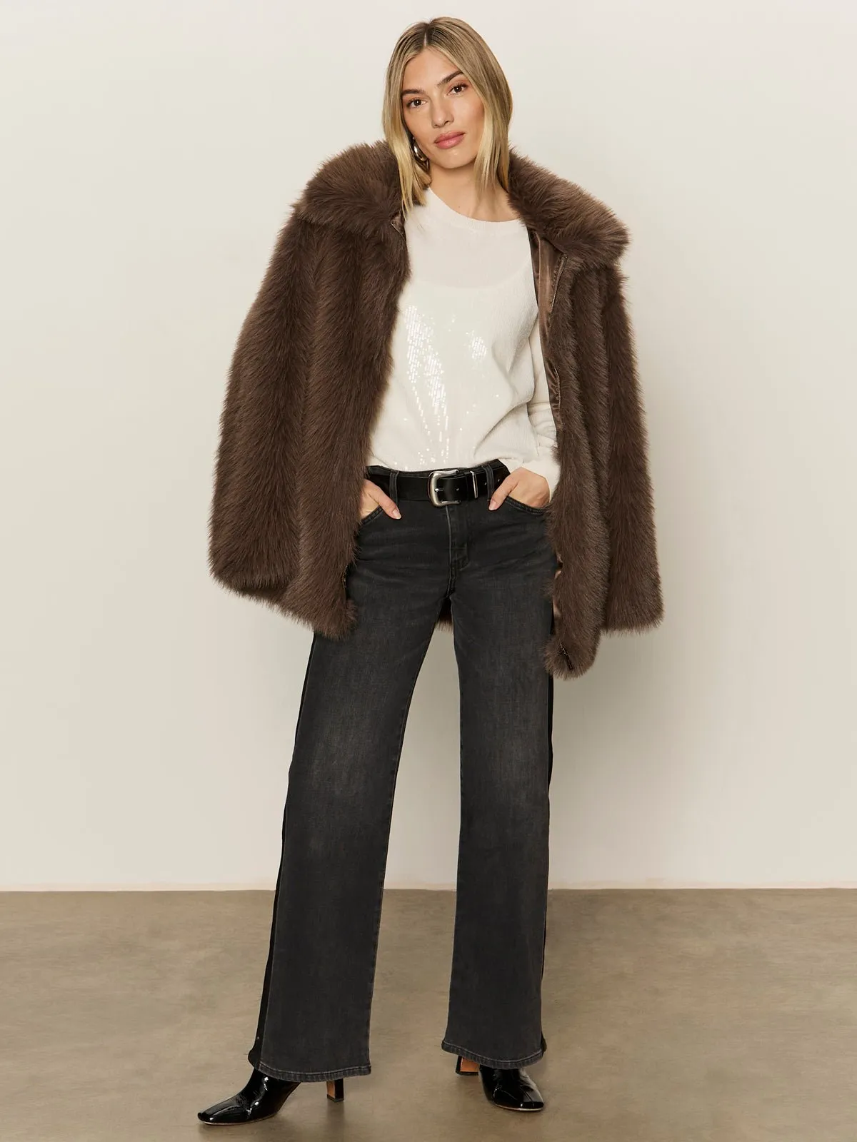 Carmen Fur Coat Morel sold by Sanctuary product image thumbnail 5