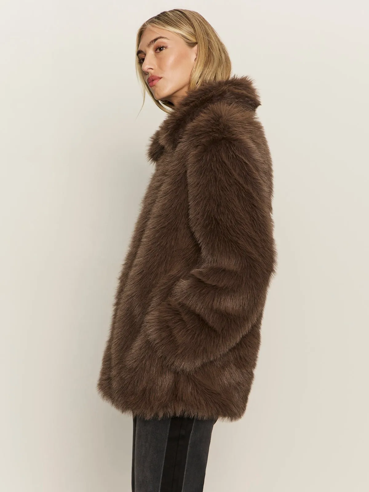 Carmen Fur Coat Morel sold by Sanctuary product image thumbnail 3