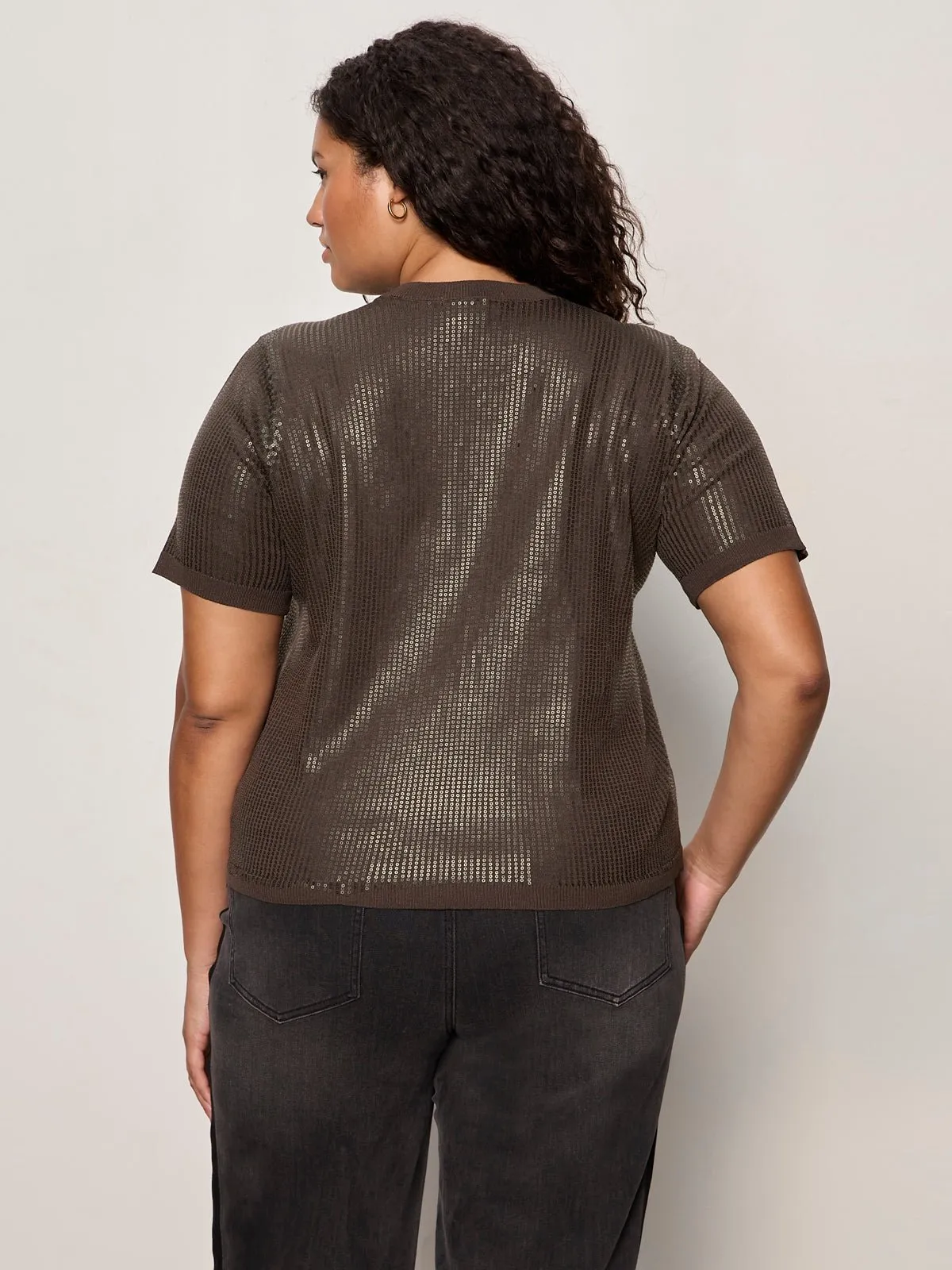 Sparkle Sequin Sweater Ink Extended Sizing sold by Sanctuary product image thumbnail 4