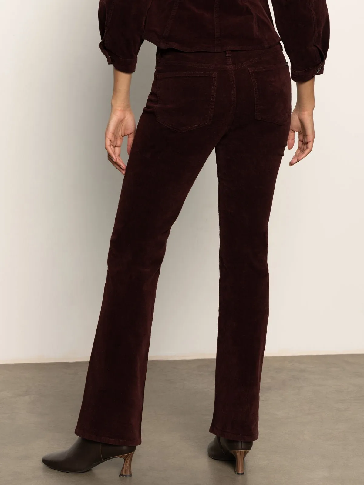 Velveteen Brook Bootcut Pant Dark Crimson sold by Sanctuary product image thumbnail 3