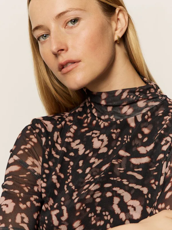 Long Sleeve Mesh Mock Top Nocturnal sold by Sanctuary