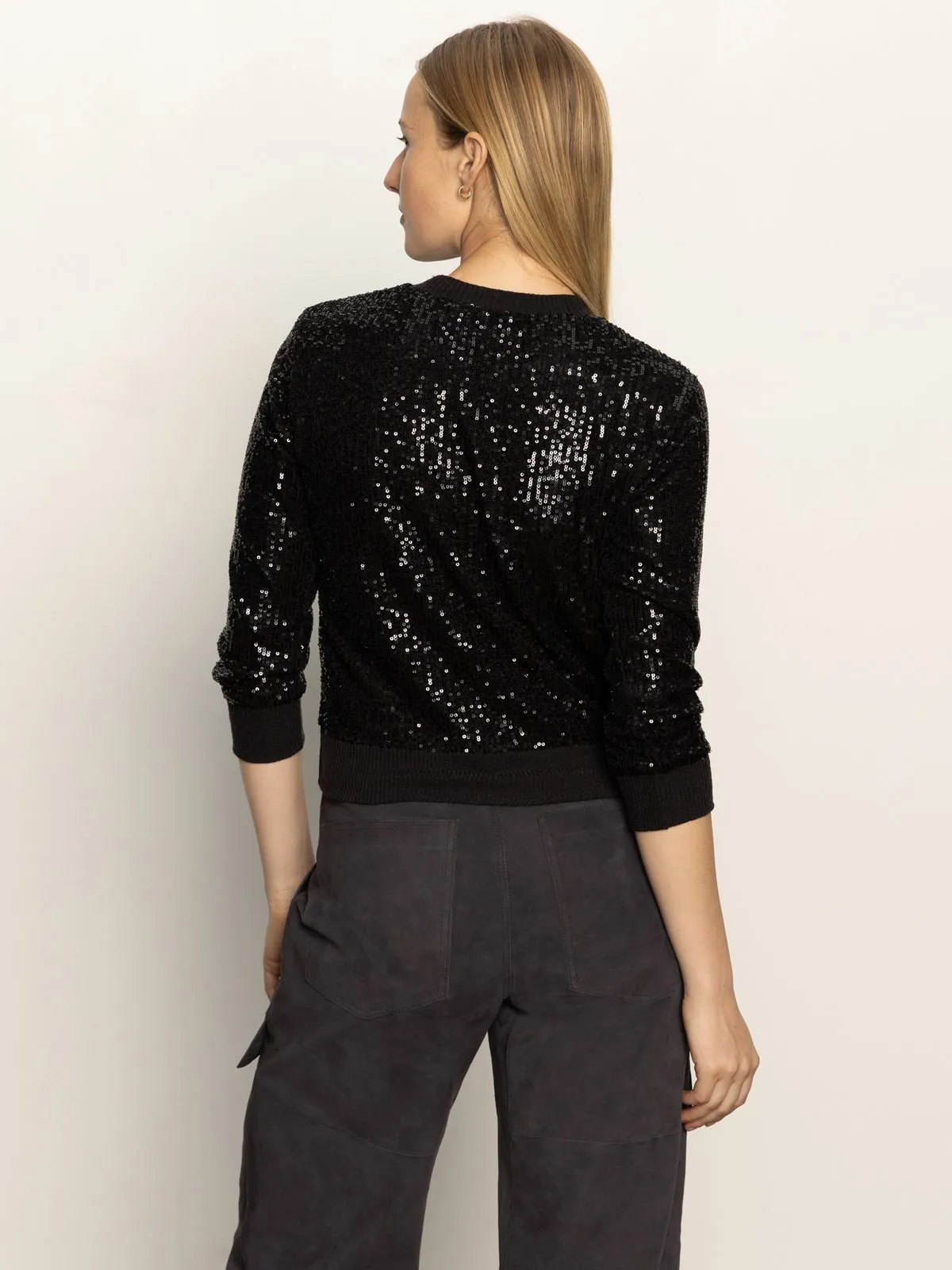 Relaxed Sparkle 3/4 Sleeve Popover Black sold by Sanctuary product image thumbnail 5