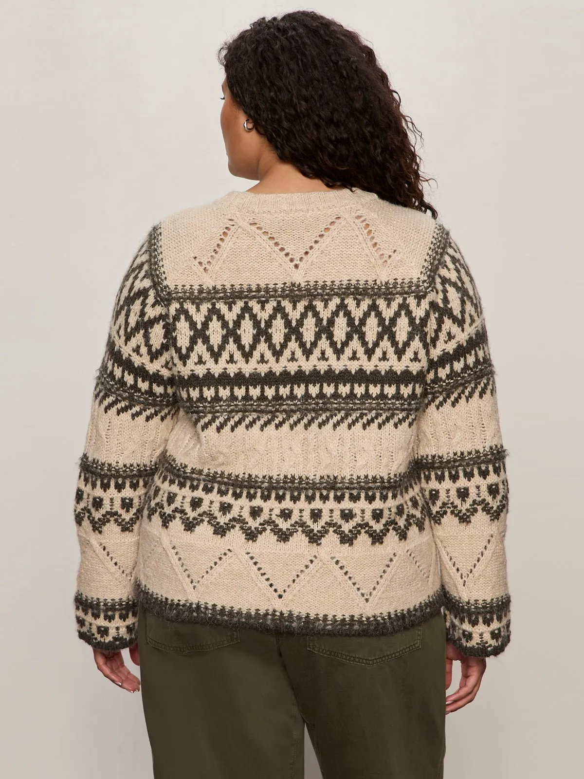 Fairisle Sweater Light Oat Multi Extended Sizing sold by Sanctuary product image thumbnail 4