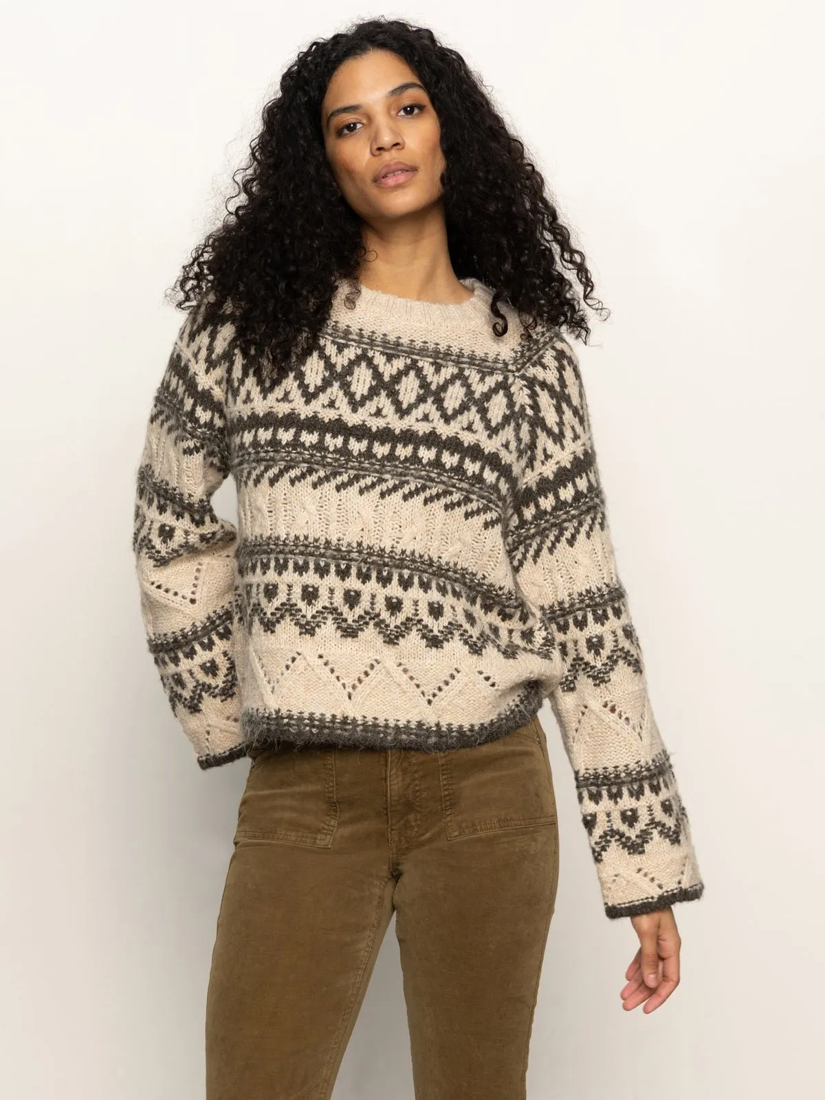 Fairisle Crew Neck Sweater Light Oat Multi sold by Sanctuary product image thumbnail 2
