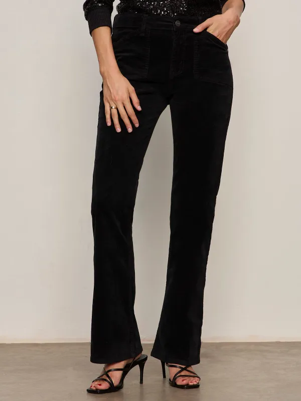 Velveteen Brook Bootcut Pant Black Petite Sizing sold by Sanctuary