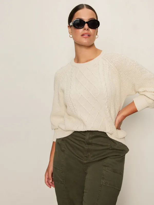 Nomad Cable Popover Chalk Extended Sizing sold by Sanctuary