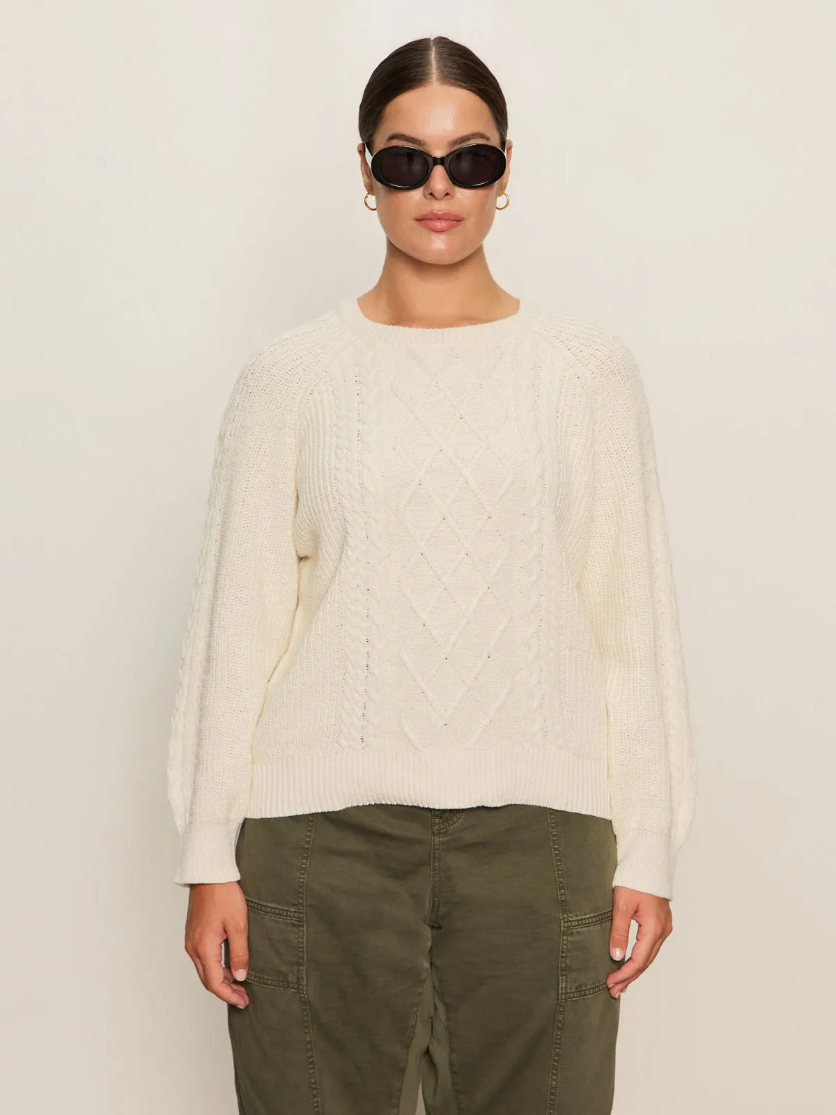 Nomad Cable Popover Chalk Extended Sizing sold by Sanctuary product image thumbnail 2
