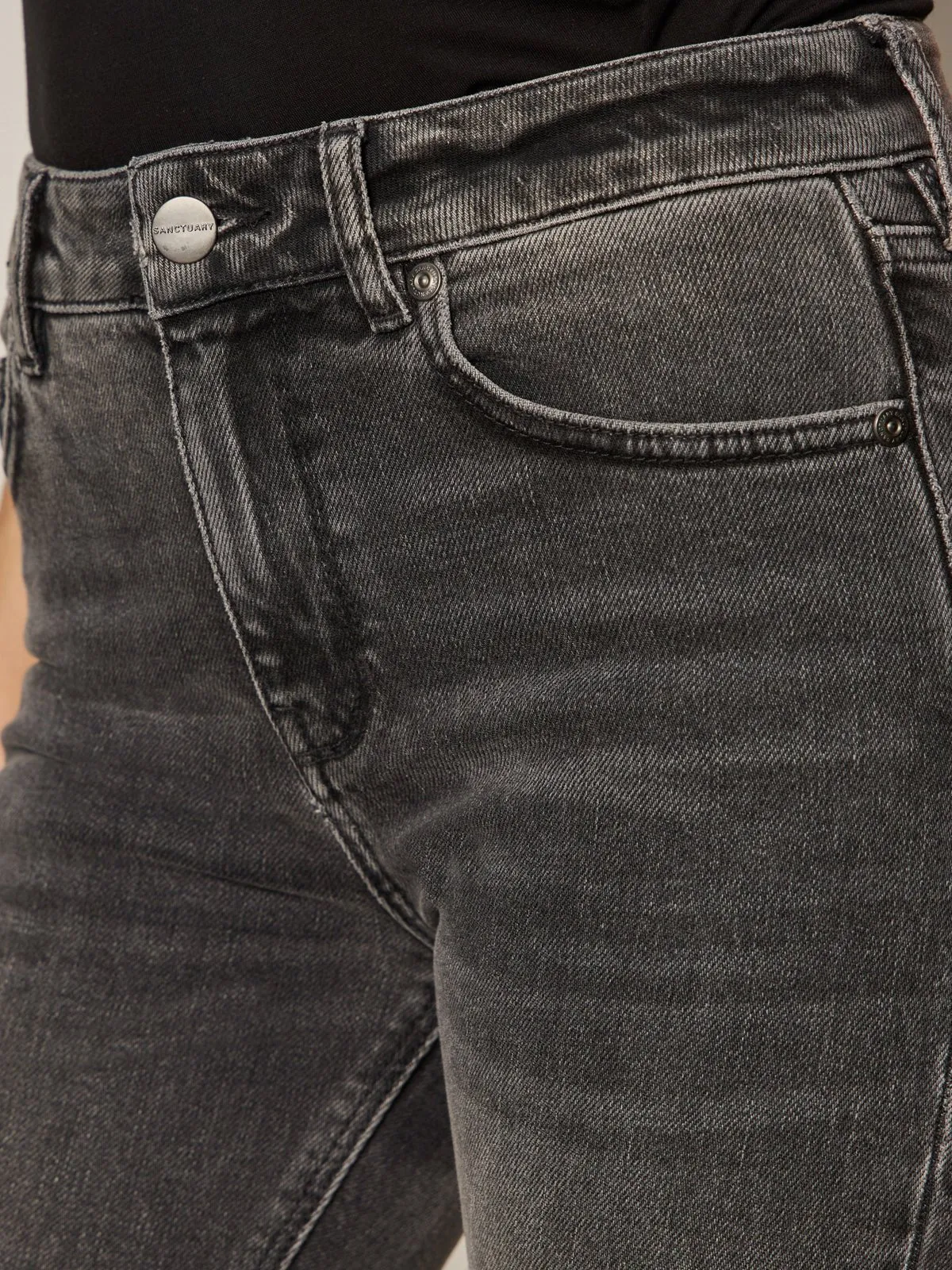 Astra Kick Crop Jean Washed Black Denim sold by Sanctuary product image thumbnail 4