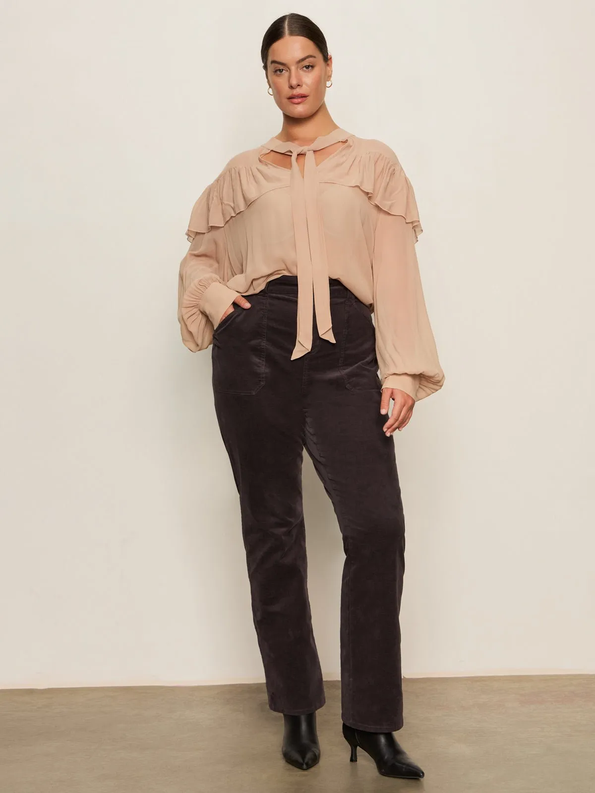 Fade Into You Ruffle Blouse Fawn sold by Sanctuary product image thumbnail 4