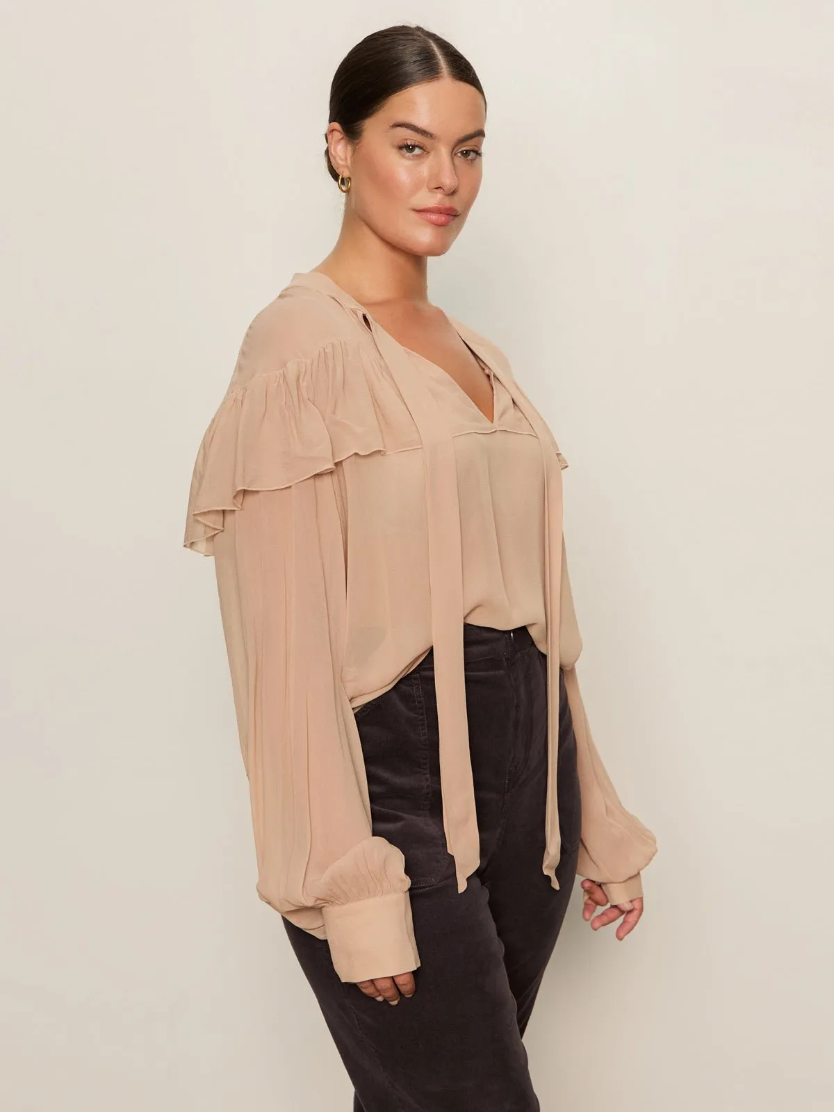 Fade Into You Ruffle Blouse Fawn sold by Sanctuary product image thumbnail 2
