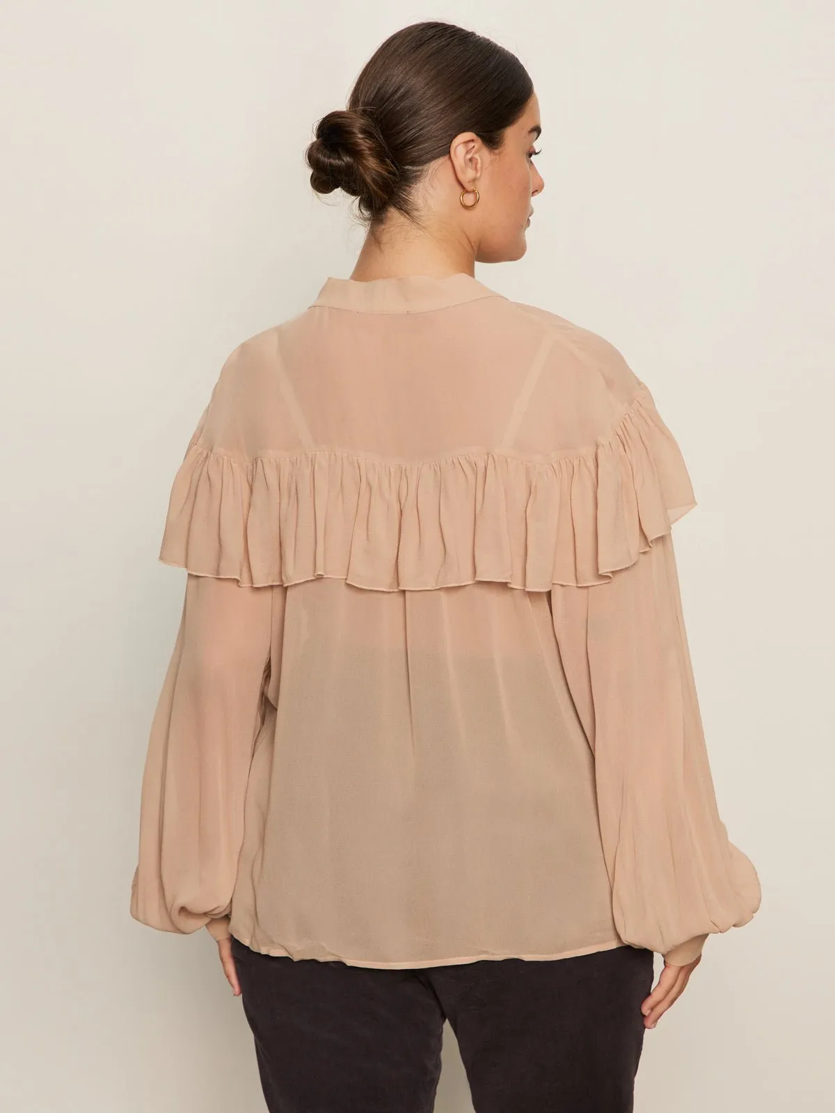 Fade Into You Ruffle Blouse Fawn sold by Sanctuary product image thumbnail 3